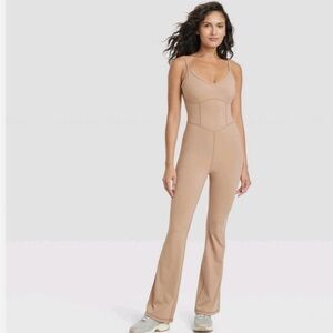 JoyLab | Corset Flare Leg Jumpsuit